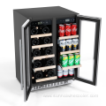 Black Dual Freestanding Wine Cooler Refrigerator for Home